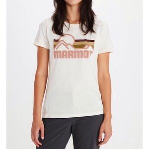 MARMOT Coastal Short Sleeve Graphic T-Shirt Turtledove Heather Organic Cotton